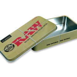 RAW | 2oz Tobacco Tin | BLACK or BROWN | 1 x Single. RAW | 2oz Tobacco Tin | BLACK or BROWN | 1 x Single.