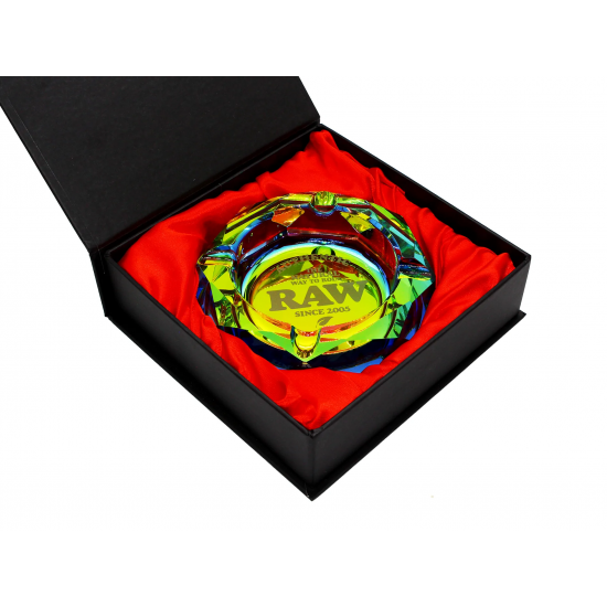 RAW | Glass Ash Tray | RAINBOW | 1 x Single | RAINBOW. RAW | Glass Ash Tray | RAINBOW | 1 x Single | RAINBOW.