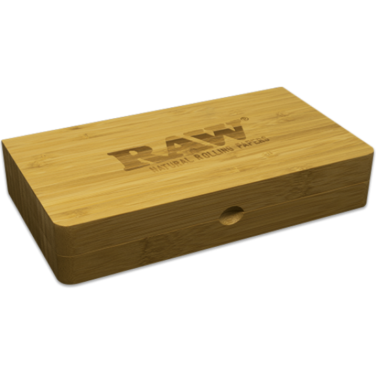 RAW Authentic Bamboo Wooden Back Flip Rolling Tray. RAW Authentic Bamboo Wooden Back Flip Rolling Tray.