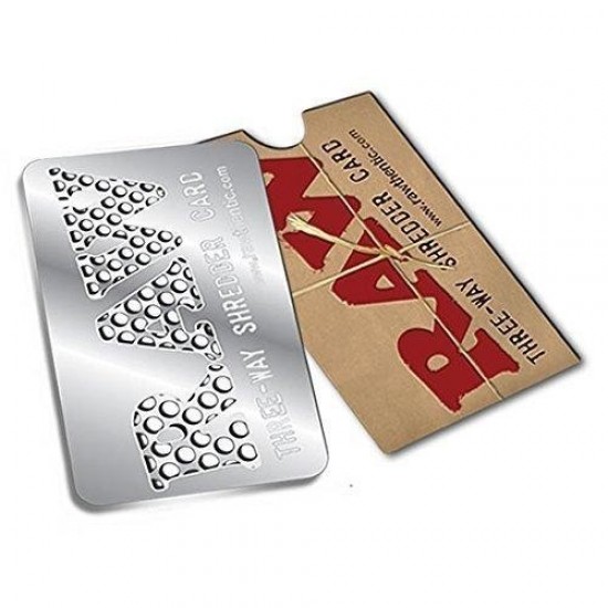 RAW 3-Way Shredder / Grinder Card. RAW 3-Way Shredder / Grinder Card.