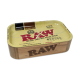 RAW Wooden Cache Box w/ Metal Rolling Tray Small - 11” x 7” x 3.5”