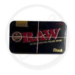 RAW | 2oz Tobacco Tin | BLACK or BROWN | 1 x Single.