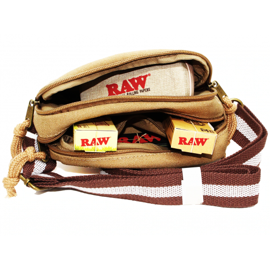 RAW Classic Brown / Tan Shoulder Bag , 1 x Single. RAW Classic Brown / Tan Shoulder Bag , 1 x Single.