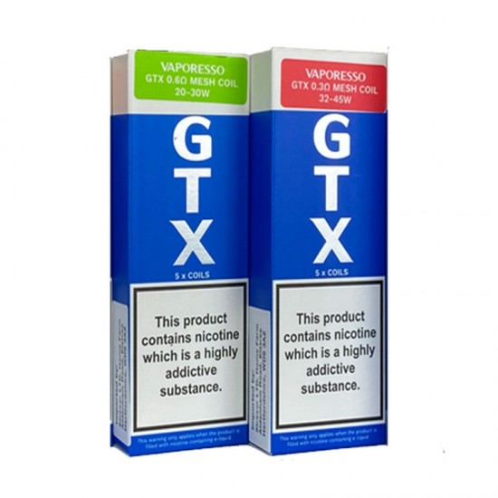 Vaporesso GTX Coils - 5 Pack. VARIOUS OHM's.